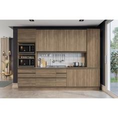 Imagem de Kit De Cozinha Modulada 3 Peças Maxxi (2 Armários + 1 Paneleiro) Cpt34 Nogal - Kappesberg