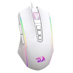 Imagem de Mouse para jogos Redragon 8000 dpi rgb retroiluminado com 9 botões - branco