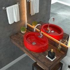 Imagem de Kit Cuba OV43 com Torneira Luxo 1195 Metal e Válvula Click 1 Polegada B e Sifão Pvc e Flexível