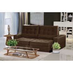 Imagem de Sofá 3 Lugares 2.30 Mt Retrátil Reclinável Marrom