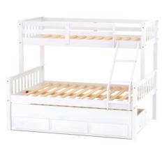 Imagem de Treliche Casal/Solteiro Premium Com 03 Gavetas Madeira Maciça Branco M