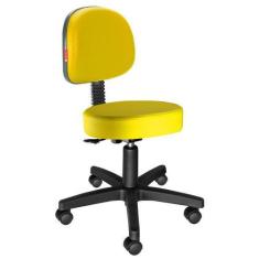Imagem de Mocho Estética Secretária Amarelo Cadeira Brasil