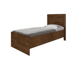 Imagem de Cama solteiro com bau framar larissa mdf/mdp malbec