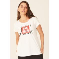 Imagem de Camiseta Onbongo Feminina Estampada Off White