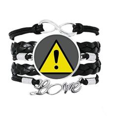 Imagem de OFFbb-USA Logotipo Warning Art Deco Presente Pulseira Fashion Love Acessório de Couro torcido Corda Pulseira Presente