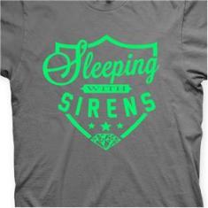 Imagem de Camiseta Sleeping With Sirens Chumbo e Verde em Silk 100% Algodão