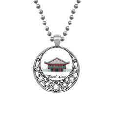 Imagem de Beauty Gift Colar tradicional Palácio na Coreia com pingente retrô de estrelas da lua