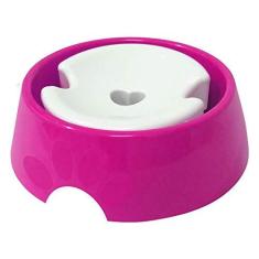 Imagem de Bebedouro Plástica Pop Pelos Longos N.3, 1,000ml Rosa Furacão Pet para Cães