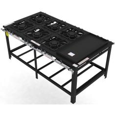 Imagem de Fogão Industrial Gastromaq 6 Bocas Duplas Com Chapa Linha Centro Fg406cdch