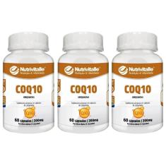 Imagem de Kit 3 Un - Coenzima Q10 Ubiquinona 200Mg 60 Cps Nutrivitalle