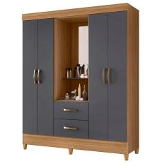 Imagem de Guarda Roupa Mobi Capelinha 4 Portas com Espelho Albatroz