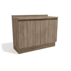 Imagem de Balcão de Cozinha Bruges com Tampo 2 PT Nogal 120 cm