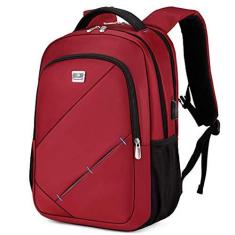 Imagem de Mochila para laptop Usb mochila recarregável de tecido Oxford empresarial Mochila de grande capacidade Bolsa para computador de 20 polegadas, tecido Oxford ecológico