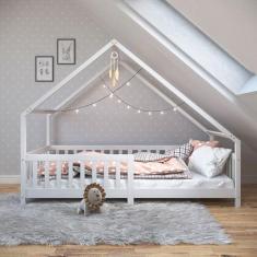 Imagem de Cama Montessoriana Madeira Maciça Casa Com Estrado Cora - Idimex