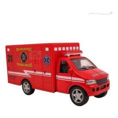Imagem de Miniatura Ambulância Abre Porta Ferro Fricção Coleção 13cm F - Str Sto