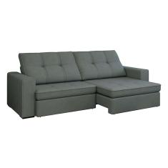 Imagem de Sofá 5 Lugares Retrátil E Reclinável Flexforma Versalhes Veludo Cinza 290 Cm