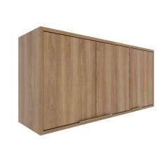 Imagem de Armário Aéreo para Cozinha 3 Portas 120cm Thalita  Moveis Sul Nogal Manchester