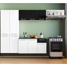 Imagem de Armário De Cozinha Itatiaia Basica Compacta 4 Pecas Branca e Preta