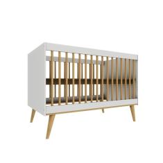 Imagem de Berço Americano 3 em 1 Retrô Lígia Off White com Bétula Carolina Baby