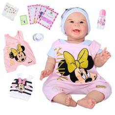 Imagem de Boneca Reborn Bebê Realista Menina Maize Silicone Pode Dar Banho Origi