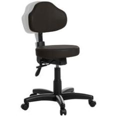 Imagem de Cadeira Mocho Plus Ergonômica RCE Marrom Café