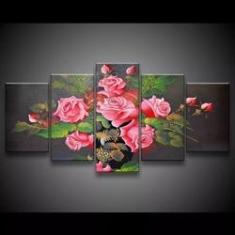 Imagem de Quadro Decorativo 129x63 Sala Escritorio Flores s 1