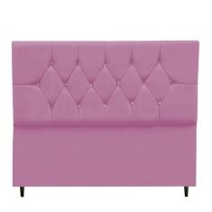 Imagem de Cabeceira Cama Box Solteiro 90 Cm Aurora Suede Rosa