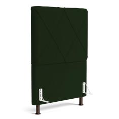 Imagem de Cabeceira Cama Box Solteiro Mel 90cm Com Frame Veludo Verde - Desk Design