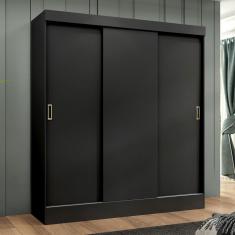 Imagem de Guarda-Roupa Solteiro San Marino 3 Portas 2 Gavetas Flex Preto/Off White - Maxel