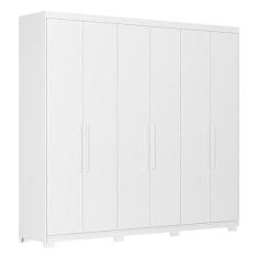 Imagem de Guarda Roupa Casal Venice 62080PE Branco Brilho com Pés - Demóbile