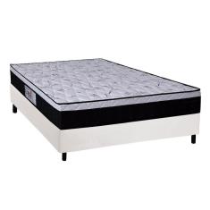 Imagem de Cama Box Casal: Colchão Ortopédico Orthoflex Foggia Sogni Unic Face + Base crc Courano White(138x188)