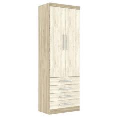 Imagem de Guarda Roupa Modulado 2 Portas 4 Gavetas 191 Master Avelã Rústico/Árti
