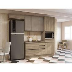 Imagem de Cozinha Compacta Maxxi Com Tampo 9 Pt 5 Gv Nogal - Kappesberg