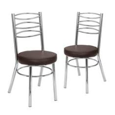 Imagem de Kit 2 Cadeiras Cromadas Debrum Oxford Tre Paroni