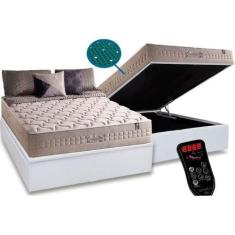 Imagem de Cama Box Baú Casal: Colchão C/Vibro Massagem Anjos Masterpocket Ensaca