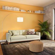 Imagem de Sofá 3 Lugares Loen Capitonê Bege - Mobly