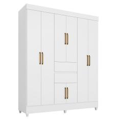 Imagem de Guarda Roupa Casal Munique 8 Portas E 2 Gavetas Branco - Demóbile Branco