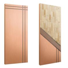 Imagem de Porta Sólida Friso 03 HDF Eucalipto - JB Paes