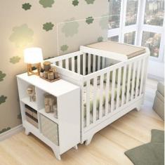 Imagem de Quarto de Bebê com Berço Mini Cama Estante 4 Prateleiras e Trocador Ka