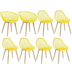 Imagem de Kit - 2 cadeiras Clarice Nest com braços + 6 cadeiras Cleo - 