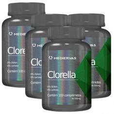 Imagem de Kit 4 Und Clorela 100 Caps 500Mg Mediervas