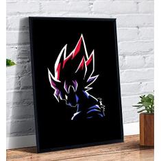 Quadro decorativo Poster Goku Perfil Dragon Ball Anime Arte para