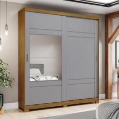 Imagem de Guarda Roupa Solteiro Com Espelho 2 Portas 3 Gavetas Verg Henn