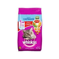 Imagem de Ração Para Gato Premium Whiskas Carne Adulto  - 10,1Kg