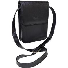 Imagem de Bolsa Transversal Em Couro Legítimo Porta Tablet Ipad Masculina Medico
