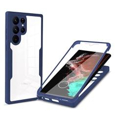 Imagem de UUCOVERS Capa para Samsung Galaxy S24 Ultra (2024) 6,8 polegadas com protetor de tela proteção total resistente transparente TPU traseira resistente à prova de choque capa de silicone para Galaxy S24