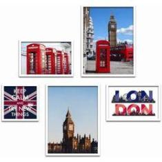 Imagem de Conjunto Quadros Decorativos 5 peças London