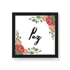 Imagem de Arte Maníacos Quadro Decorativo Paz Flores - 50x50cm (Moldura em laca )