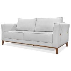 Imagem de Sofa Balli 2 Lugares 170cm Pes Madeira Linho 221 Grigio Ezz Grigio