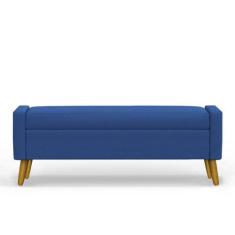 Imagem de Recamier Bau Londres 1,20M Suede Azul Marinho - Clique Decor - Clique